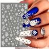 Snö Jul Nagelklistermärken Blomväxter Nagelkonstdekaler Blommiga Löv Spring Sliders Manikyrdekor