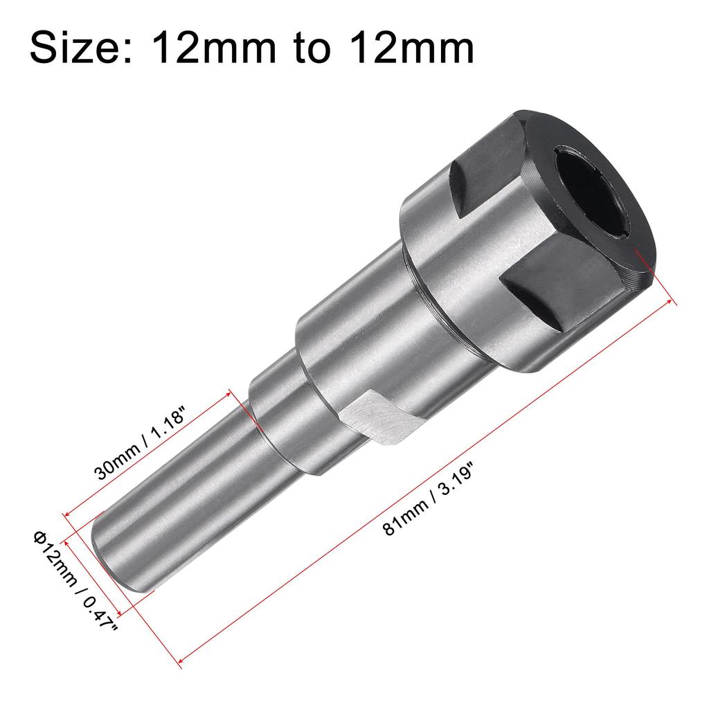 Uxcell Fräser Spannzangenerweiterung Adapter für Gravierfräser für CNC Graviermaschine Holzbearbeitung Fräsmaschine 12mm 12mm -
