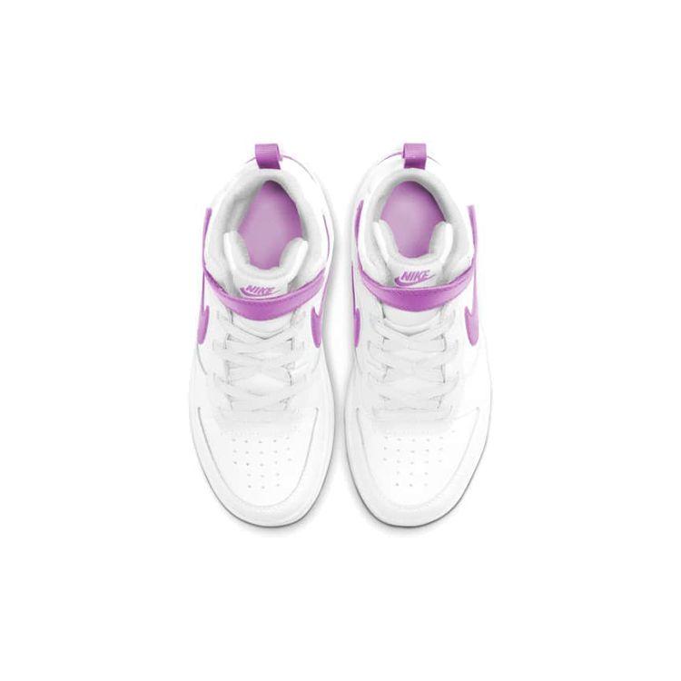 Nike Mid 2 Retro Casual Slip-Resistant Shock Absorbing Durable Mid-Top Kids Skate Shoes Kids skate shoes White Purple CD7783-103