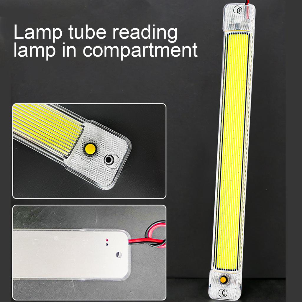 2 Pcs 84 LED 10W Car Interior Led Light Bar White Light Tube With Switch For Van Lorry Truck RV For Camper Indoor Ceiling