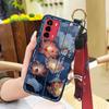 Elderly lady Durable Phone Case For ZTE Blade V40 Vita/A72 Wrist Strap Wristband For Mom Silicone Fashion Dirt-resistant