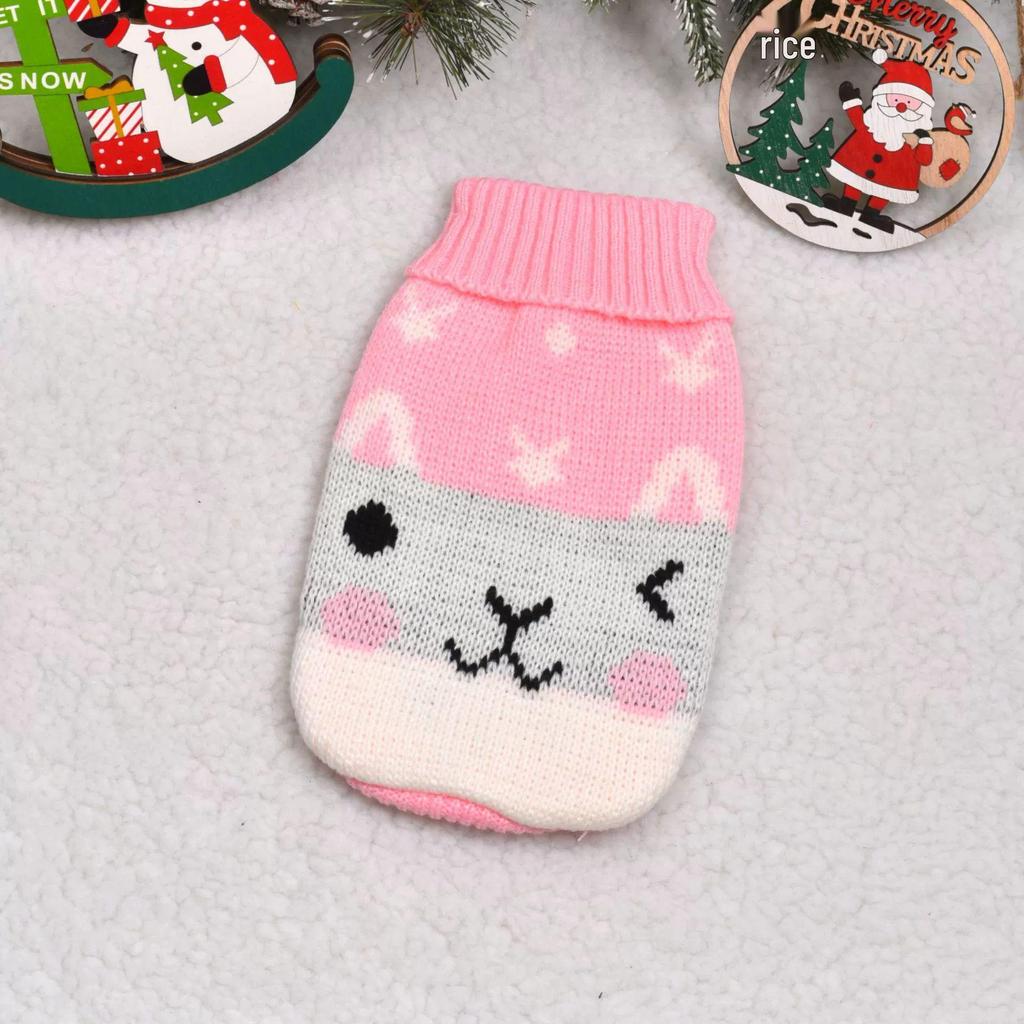 Pull de Noël chaud en tricot pour chats et chiens - Vêtements pour animaux d'automne/hiver