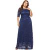 Elegant Women's Lace Hollow Design Maxi Dress For Formal Evening And Cocktail Parties