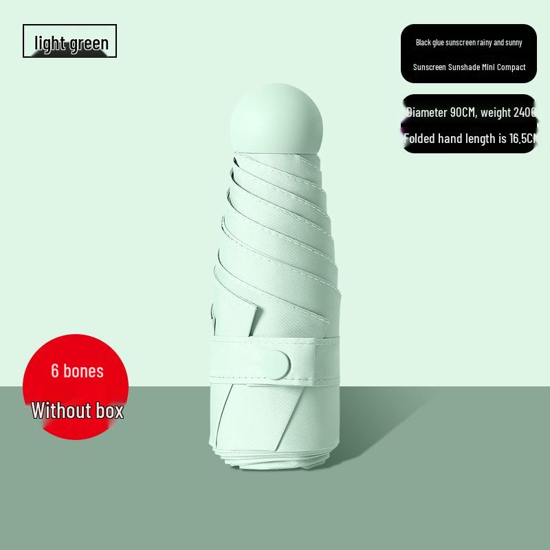 Ultralight Five-Fold UV Protection Compact Umbrella for Sun & Rain
