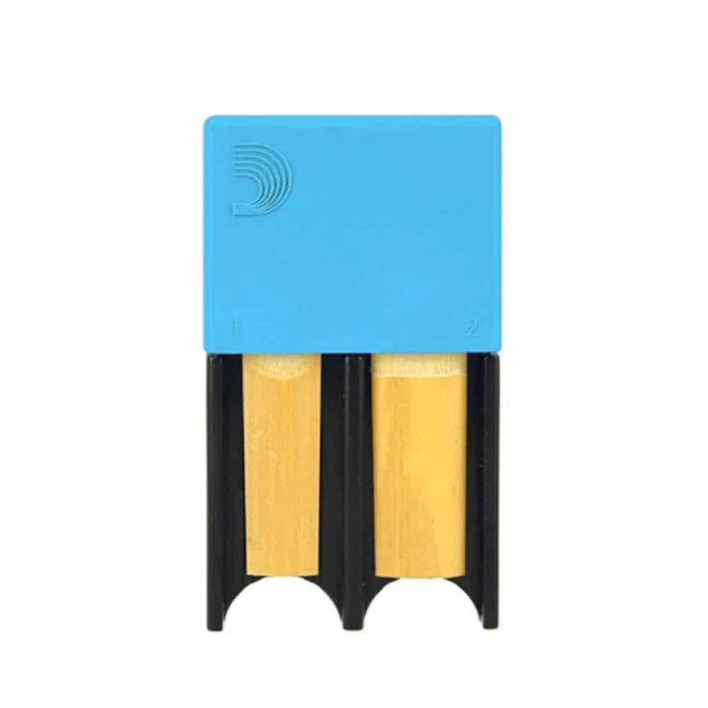 D'Addario WoodWinds Reed Guard for Tenor & Baritone Saxophone, Holds 4 Reeds, DRGRD4TBBK, Black