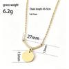 Stainless Steel V-Shape Necklace with Multiple Accessories and UV Color Printed Cross Chain