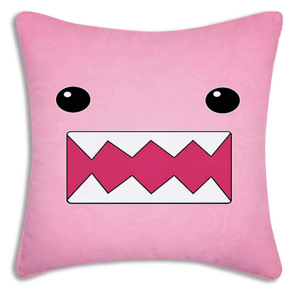 Cute For D-Domo Kun Faces Pillow Covers Cartoon Sofa Decorative Home Double-sided Printing Short Plush Cute Cushion Cover