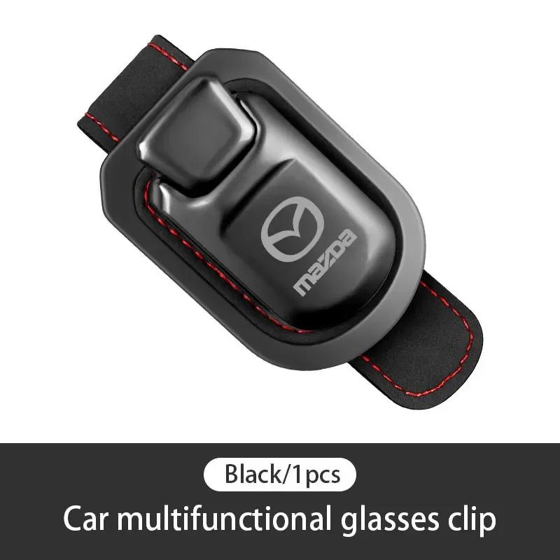 

2025 Горячий Зажим для Очков на Козырек Автомобиля Из Замши Держатель для Очков Хранение Очков Держатель для Солнечных Очков Для Mazda CX5 Demio 2 Atenza CX-3 CX7 CX30 M чёрный
