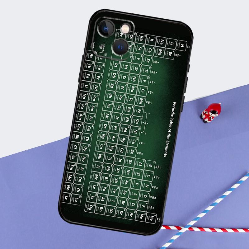 

Chemistry Periodic Table of Elements Phone Case For iPhone 16 15 Pro Max 12 13 Mini 11 14 Pro Max XR 16 15 Plus 16e Cover Coque iPhone 11