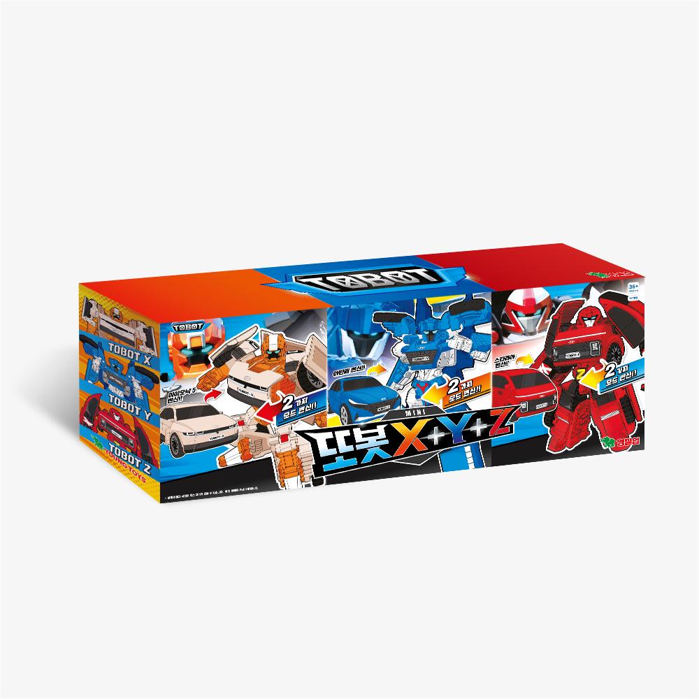 [young toys] Tobot Mini X+Y+Z Triple Pack Transformable Robot Figures (Hyundai Ioniq 5, Avante, Staria)