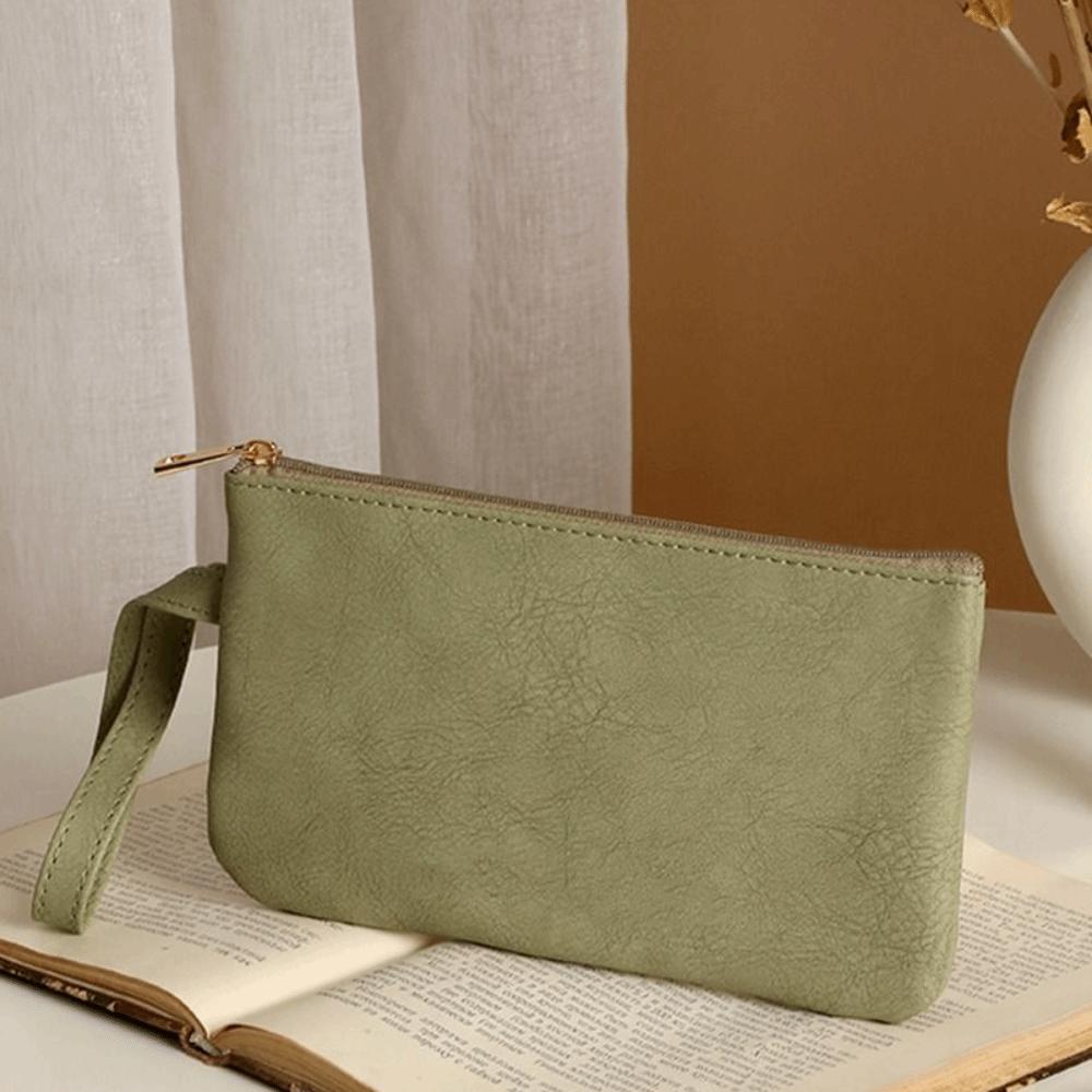 

PU Leather Eyeglass Bag Earphone Bag Coin purse Cosmetic Bag Mobile Phone Bag Lipstick Storage Bag зелений