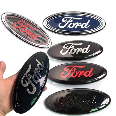 LLKC3 11.5X4.5cm Car Rear Trunk Logo Emblem Sticker for Fiesta Ranger Mustang Mondeo Fusion Escape Kuga Edge Focus Ecosport F150