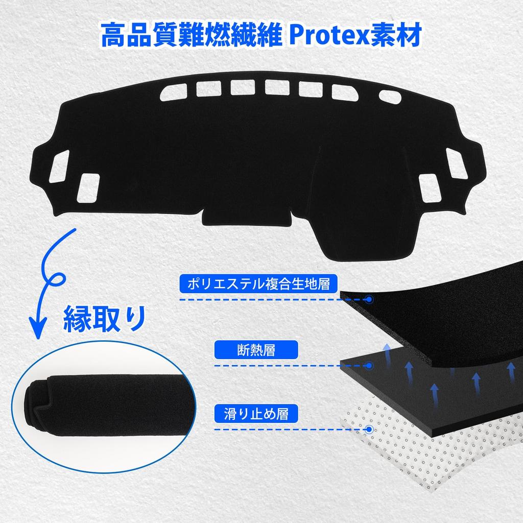 CARVANTA Dashboard Mat for Mitsubishi New Delica Mini Dashboard Cover with Delica Mini and B38A models from April 2023 Sun Reduced and Prevents