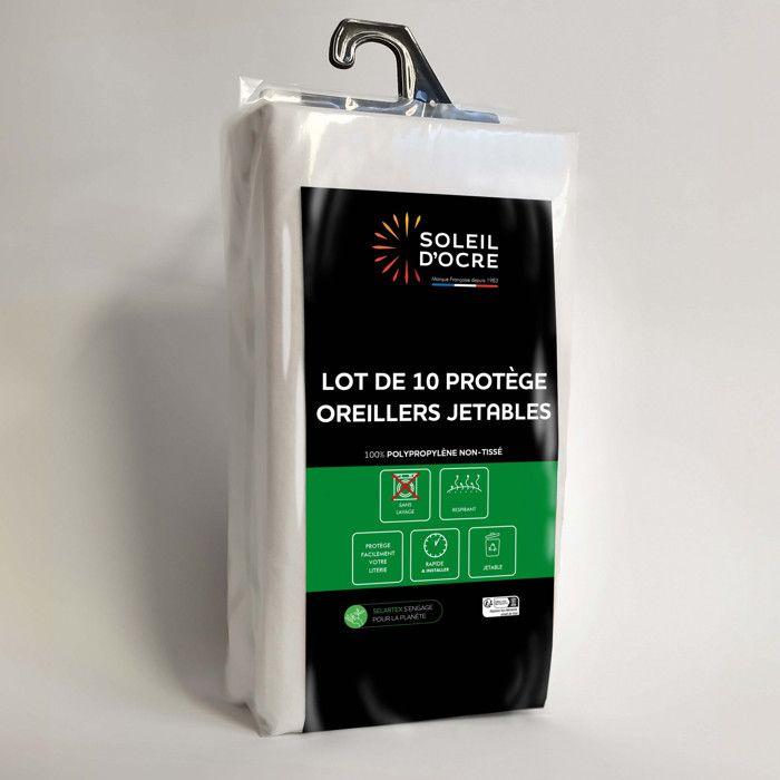 Lot de 10 protèges oreillers jetables 50x70 cm, par Soleil d'Ocre
