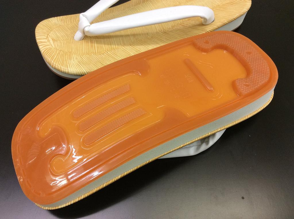 [Setta (Japanese sandals)] [Amber sole, sponge, tatami-style base, white thong, made in Japan (L)]
