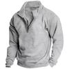 Autumn and Winter Men's Fleece Sweatshirt Stand-up Collar Half Zipper Long Sleeve Cross-border Men's Top
