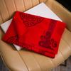 In the Elderly Red Scarf Female Winter Mother Middle-aged Big Red Scarf Old Grandmother Chinese Red Gift