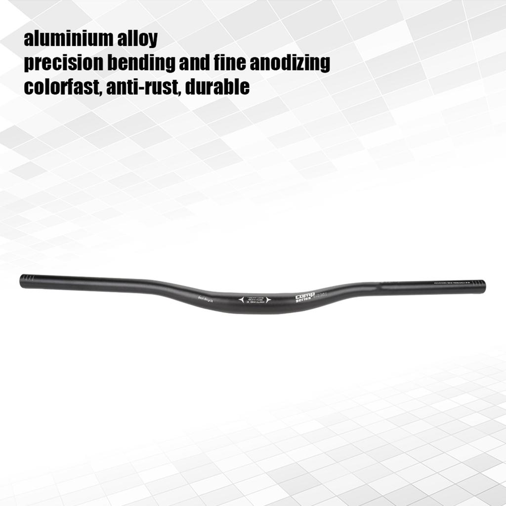 Aluminum Alloy Mountain Bike Riser Handlebar Cycling Racing Travel Relax and Rest (Black)