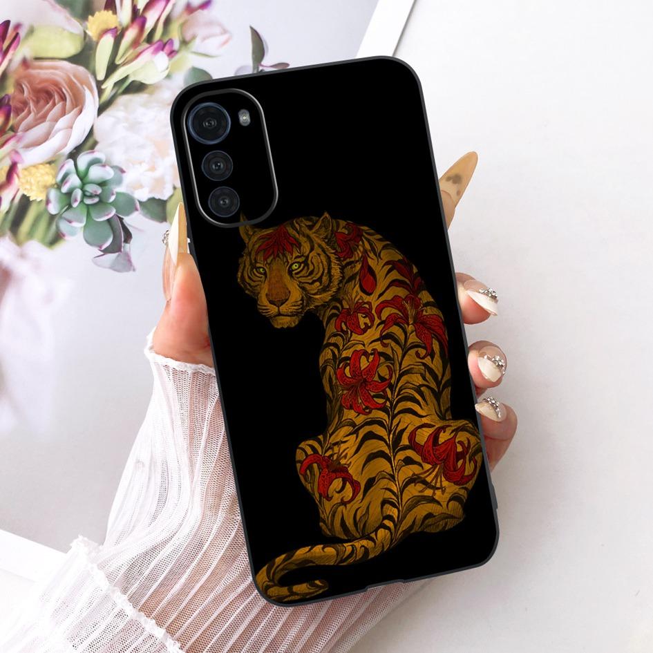 Silicone Case For Motorola Moto E32 E32s Cover Fashion Cartoon Dragon Painted Fundas Soft TPU Bumper For MotoE32 MotoE32s Casing