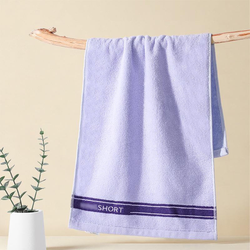 Pure Cotton Soft Absorbent Face Towels with Embroidered Logo - 14 Count Set