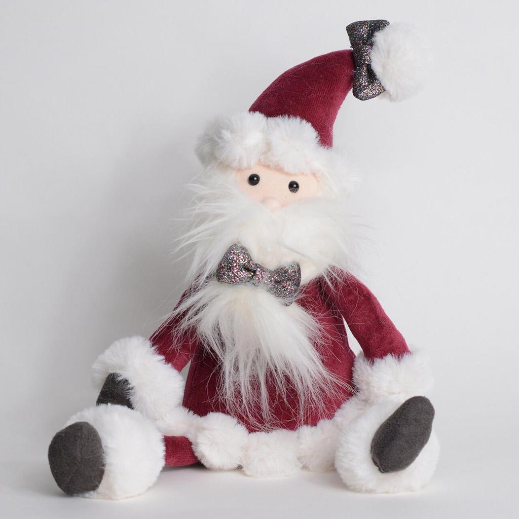 JELLYCAT Christmas Series Red Bowknot Santa Claus Dolls Plush Doll 34cm High