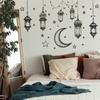2 Pcs Simple Star Moon Hanging Decorations Bedroom Living Room Home Background Beautification Wall Stickers