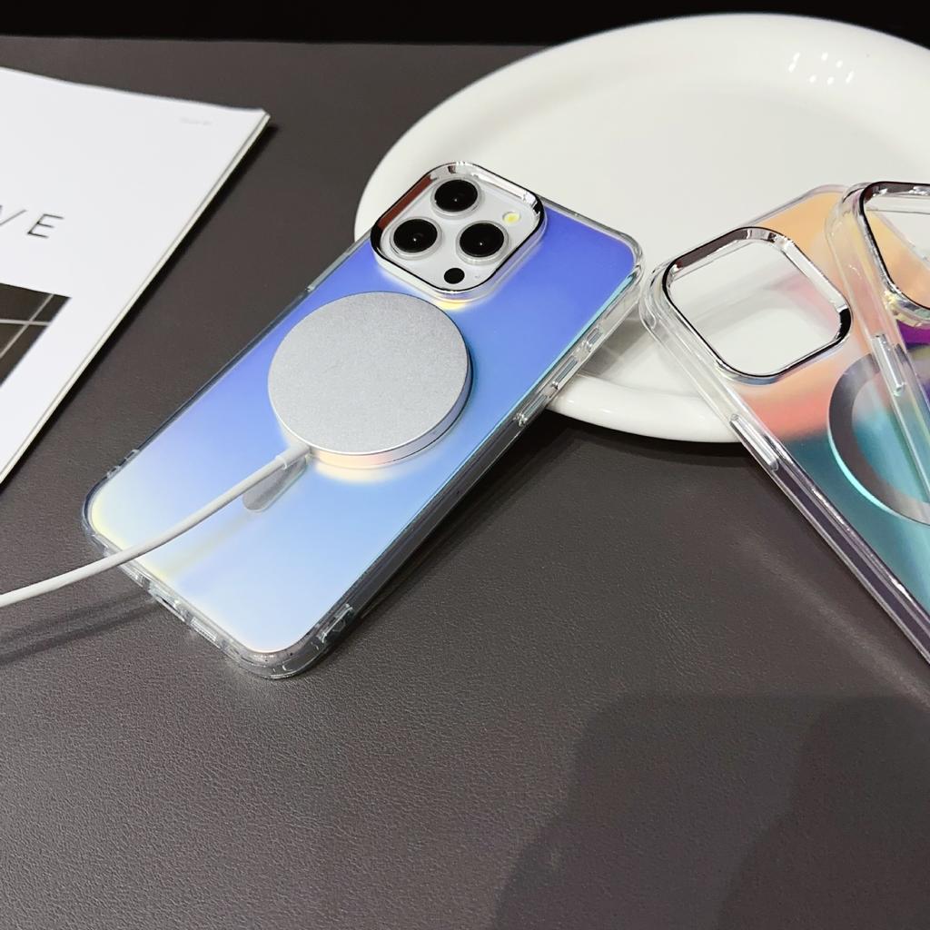 New for Apple 15pro Magnetic Phone Case 14 Matte IMD Fashion Phone Protective Case