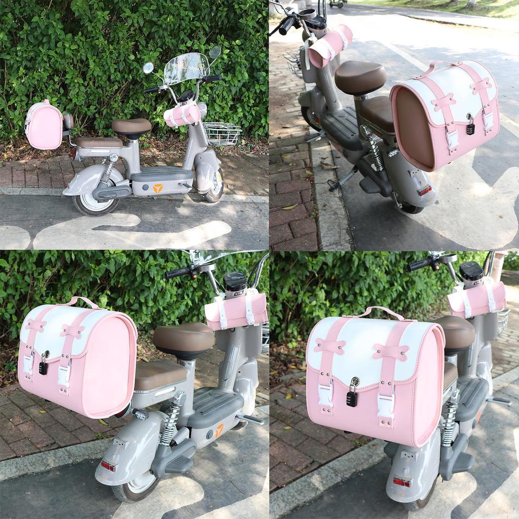 Large Capacity Rear Trunk Bag for Electric Vehicles & Bicycles: Metaverse Color, Helmet Fit, Tail Box Design