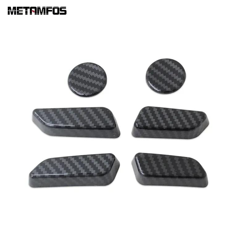 Seat Adjustment Knob Control Button Cover Trim For Tesla Model 3 2017-2024 2025 Carbon Fiber Interior Accessories Car Styling