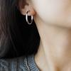 Stylish And Exquisite Imitation Silver French Ring Earrings, Trendy High-End Stud Earrings, Niche Design, Plain Ring Earrings, Ear Women