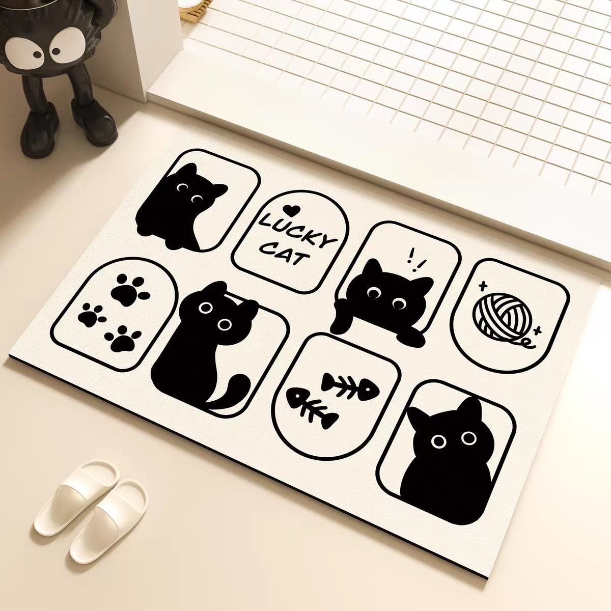 

Diatomaceous Earth Bathroom Mat - Absorbent, Stain-Resistant, Non-Slip, Quick-Drying Rug for Toilet and Doorway. 40x60 cm