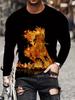 Men's T-Shirt Running Horse Graphic 3D Print Fashion Long Sleeve Crew Neck Unisex Tee Shirt Casual Summer Personality Men's Top