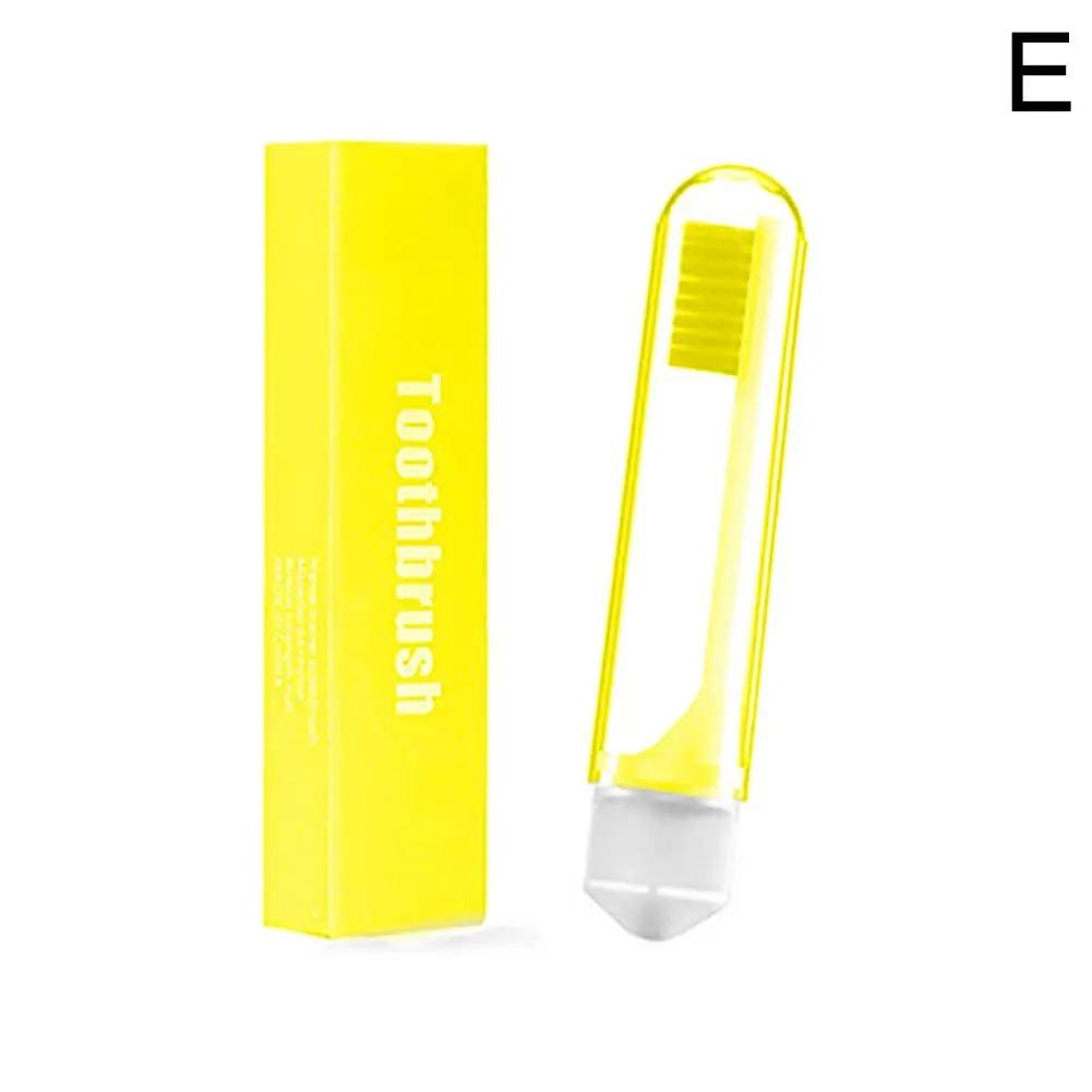 YS00042-Portable travel toothbrush, folding toothbrush, super soft bristles, camping, hiking, outdoor, easy to carry, toothbrush жёлтый