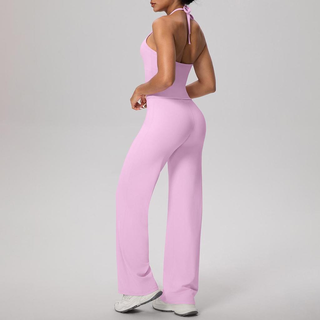 Szybkoschnący zestaw do jogi na ramiączkach: Komfort jak chmurka, Sportowy tył, Spodnie z wysokim stanem