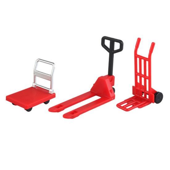 

Миниатюрные аксессуары для кукольного домика Платформенная тележка Вилочный погрузчик Ручная тележка Набор Украшение для сцены кукольного домика Мини Плоская тележка Палетная тележка