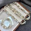 Strong Light Is Round High Quality Artificial Crystal Pearl Mixed Color Maillard Double-Layer Winding Necklace Collarbone Chain