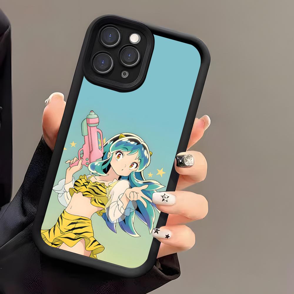 Urusei Yatsura Lum Mobile Phone Case For IPhone 17 Air 16 E 15 14 Plus 13 12 11 Pro Max Black Sky Eye Stepped Protective Case