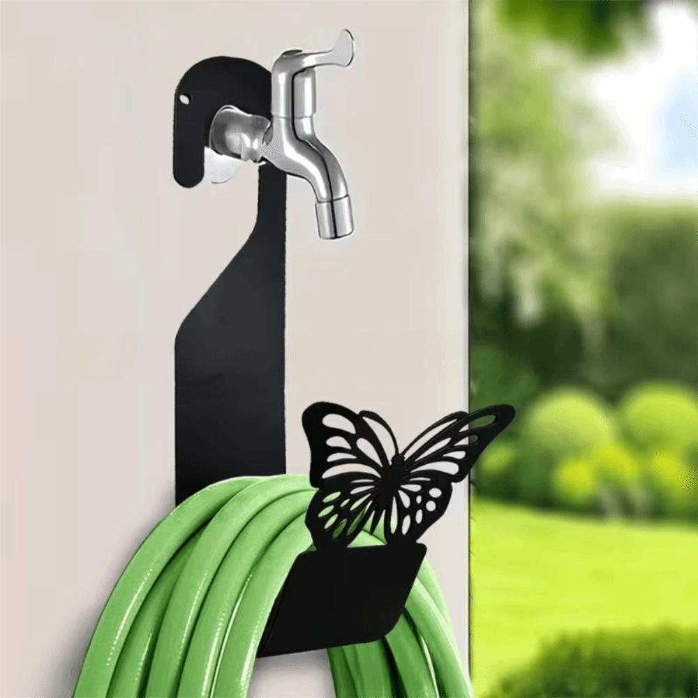 Heavy-Duty Wall-Mounted Hose Hanger Solid Material Large Weight Capacity Garden Hose Winder Easy To Install Bend Resistant