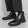 Neue High-Top-Lederschuhe Herren Chelsea Boots Britische Herrenschuhe modische Retro Herren Übergröße Kurzstiefel