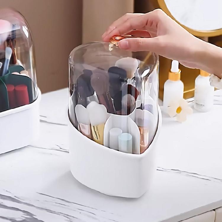 Makeup Brush Holder Organizer 360° Rotating Pen Holder Desktop Storage Cup