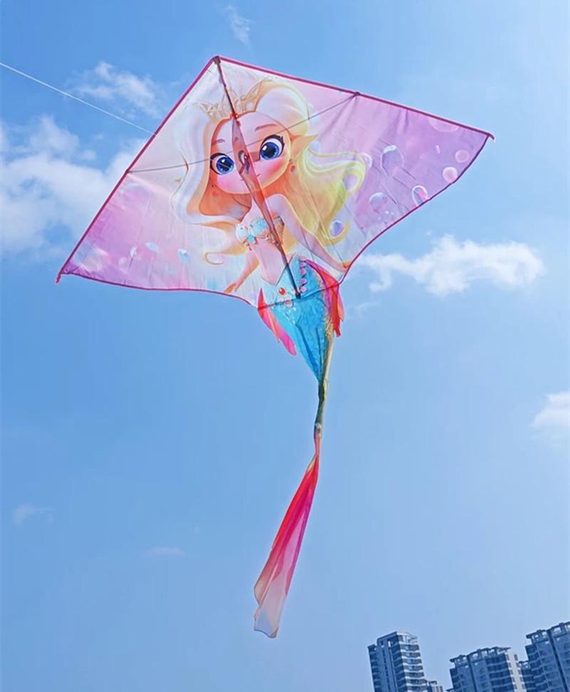 Pearl Mermaid Princess Cartoon Kite for Kids