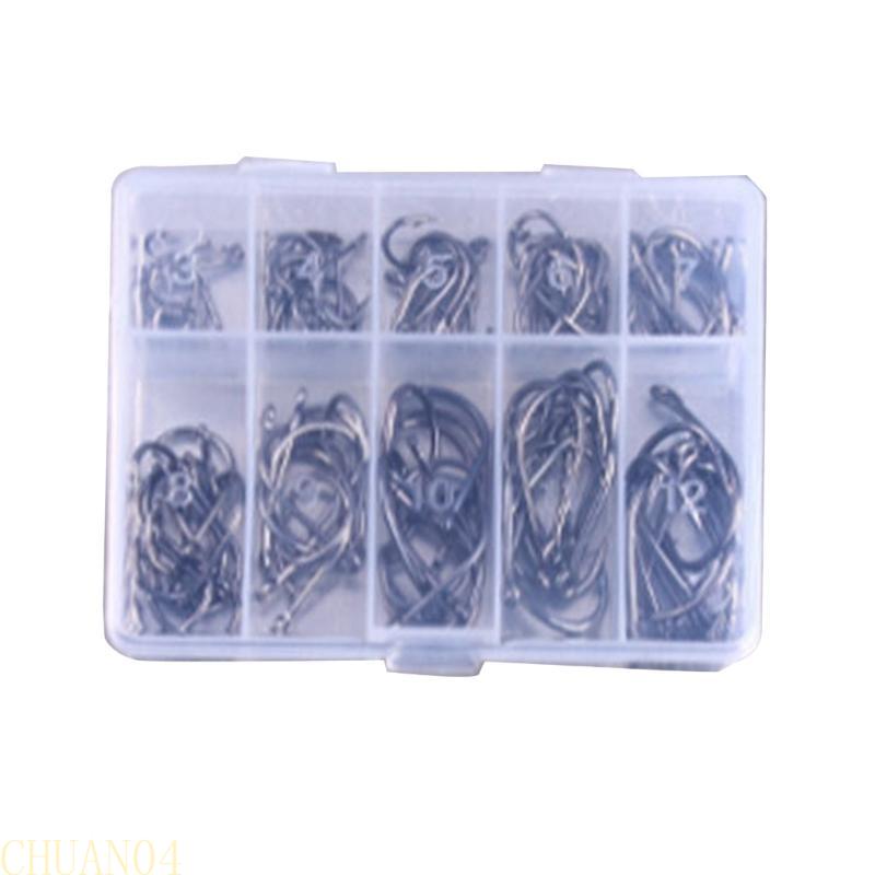 A1A2 100/500pcs Steel Barbed Fish Hooks Saltwater Freshwater Fishing Hooks Durable