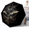 Purple Bat Artwork Automatic Umbrella Compact 8-Rib Design Lightweight All-Season Travel Outdoor Accessory Perfect Gift for Women Men