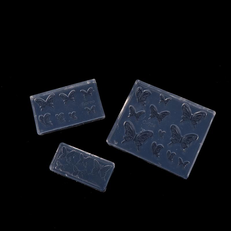 1Pc 3D Butterfly Diy Design Silicone Decorated Nail Art Templates Nails Mold Nail Manicure Art Mould Tools Decorations