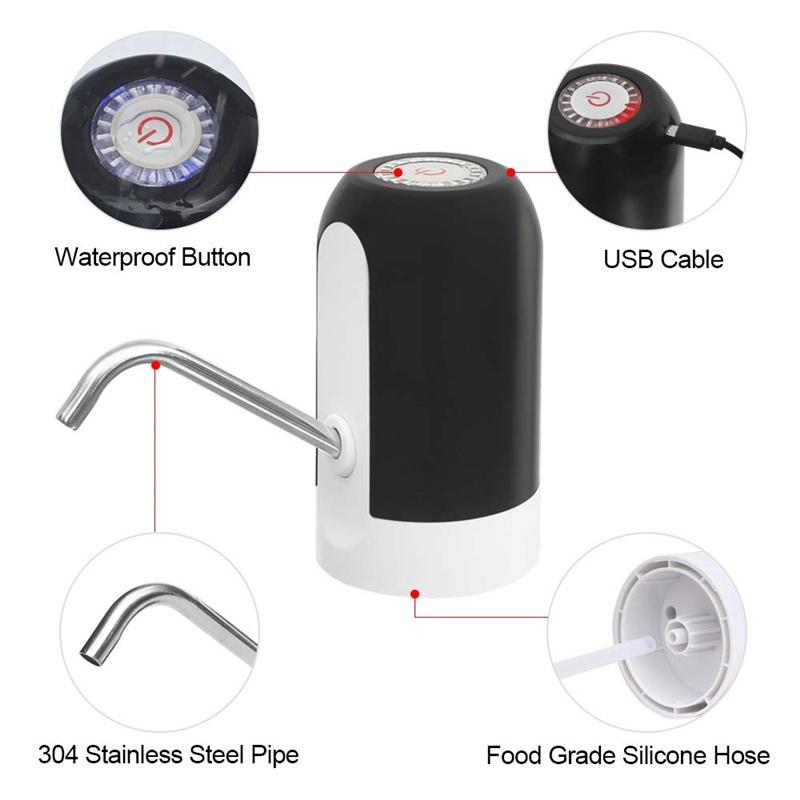 Smart Electric Rechargeable Water Dispenser USB  Water Bottle Pump Automatic Portable With Switch New