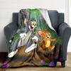 1pc Tom and Jerry Flannel Blanket Soft Warm Throw for Home, Office, Travel, All-Season Cozy Bedding Gift L1404