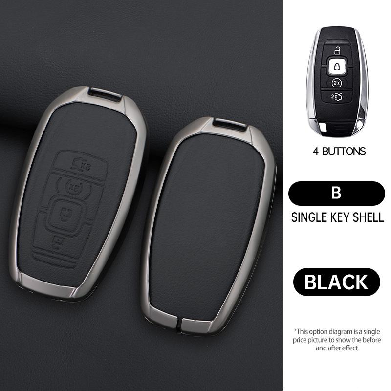 

Zinc Alloy Leather Car Key Case Cover For Lincoln Continental Navigator Z Mkz Mkc Mkx Nautilus Aviator Corsair