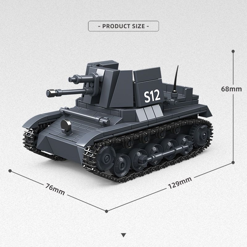 New model German Type 1 Fighter Vehicle series toy building blocks military 300004 armored vehicle for boys aged 8-12 years old