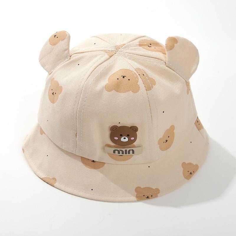 Baby Cotton Sun Hat With Embroidered Animal Design Kids Sun Protection Accessory