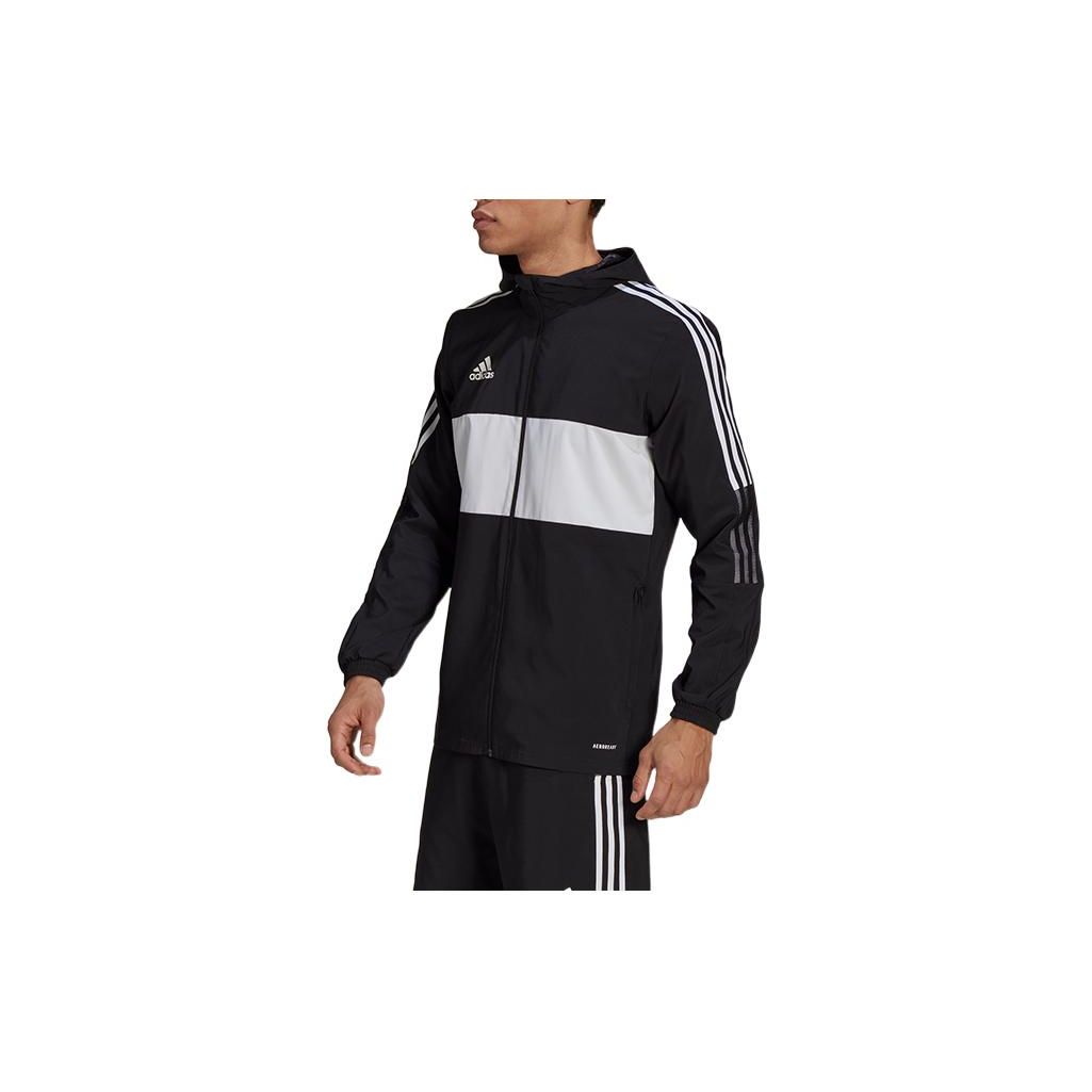 

Adidas Colorblock Logo Print Ветровка Куртка мужская Верхняя одежда Черный GU9492 M